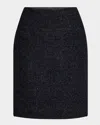 Adam Lippes Tweed Pencil Skirt In Midnight