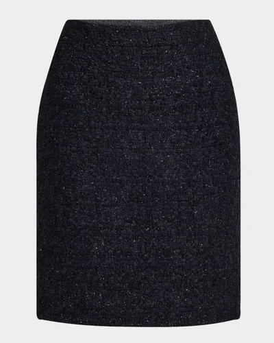 Adam Lippes Tweed Pencil Skirt In Midnight