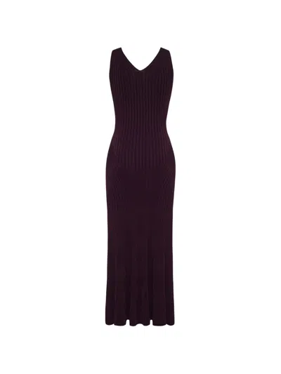 Adam Lippes Twyla Midi Dress In Brown