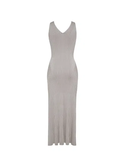Adam Lippes Twyla Midi Dress In Gray