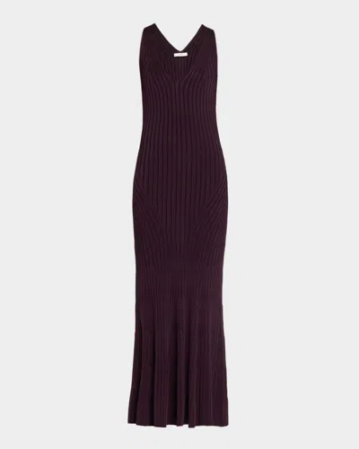 ADAM LIPPES TWYLA SLEEVELESS RIBBED MIDI DRESS