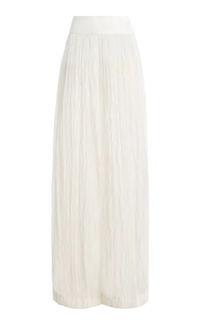 Adam Lippes Vera Delphos Crepon Pants In White