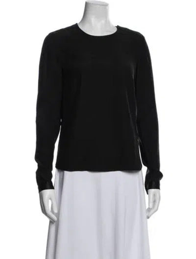 Pre-owned Adam Lippes Vintage Silk Top In Blue