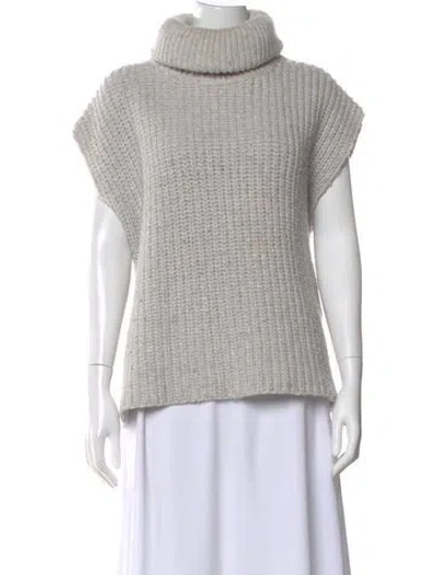 Pre-owned Adam Lippes Virgin Wool Turtleneck Sweater In Gray