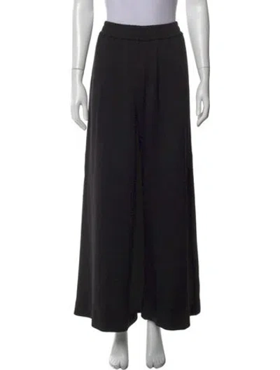 Pre-owned Adam Lippes Wide Leg Pants In Black