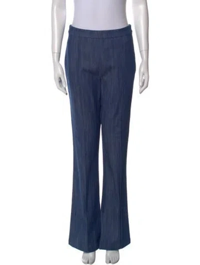 Pre-owned Adam Lippes Wide Leg Pants In Blue