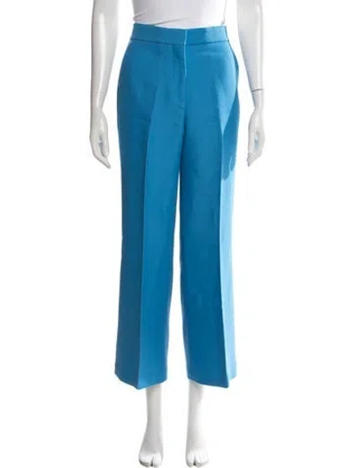 Pre-owned Adam Lippes Wide Leg Pants In Blue
