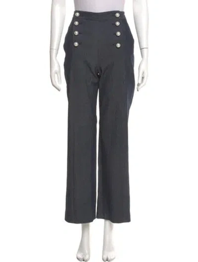 Pre-owned Adam Lippes Wide Leg Pants In Gray