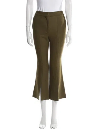 Pre-owned Adam Lippes Wide Leg Pants In Green