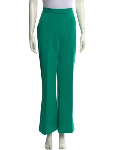 Pre-owned Adam Lippes Wide Leg Pants In Green