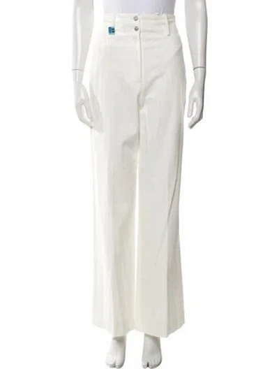 Pre-owned Adam Lippes Wide Leg Pants In Neutral