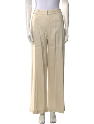 Pre-owned Adam Lippes Wide Leg Pants In Neutral