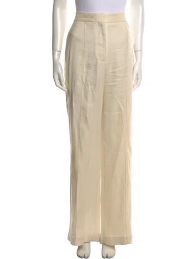 Pre-owned Adam Lippes Wide Leg Pants In Neutral