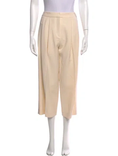 Pre-owned Adam Lippes Wide Leg Pants In Neutral