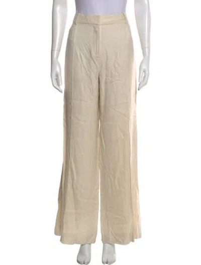 Pre-owned Adam Lippes Wide Leg Pants In Neutral