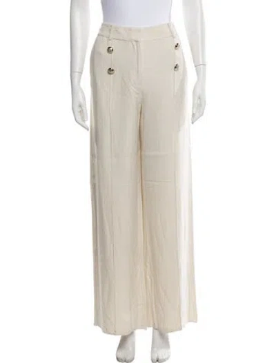 Pre-owned Adam Lippes Wide Leg Pants In Neutral