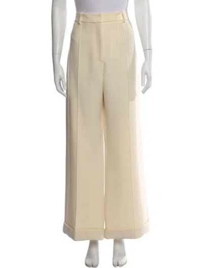 Pre-owned Adam Lippes Wide Leg Pants In Neutral