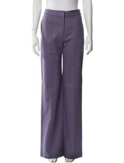 Pre-owned Adam Lippes Wide Leg Pants In Purple