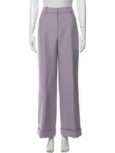 Pre-owned Adam Lippes Wide Leg Pants In Purple