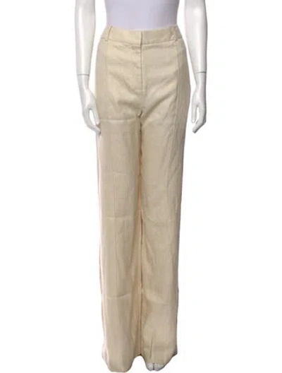 Pre-owned Adam Lippes Wide Leg Pants W/ Tags In Neutral