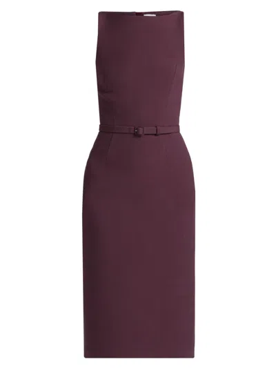 Adam Lippes Women's Annette Wool-silk Sheath Dress In Purple