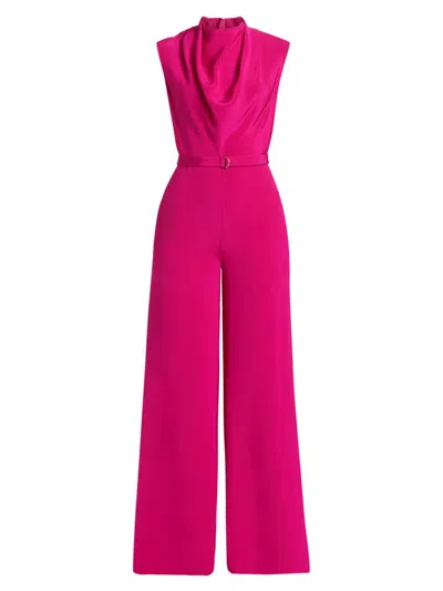 Adam Lippes Women's Blythe Wide-leg Silk Jumpsuit In Pink