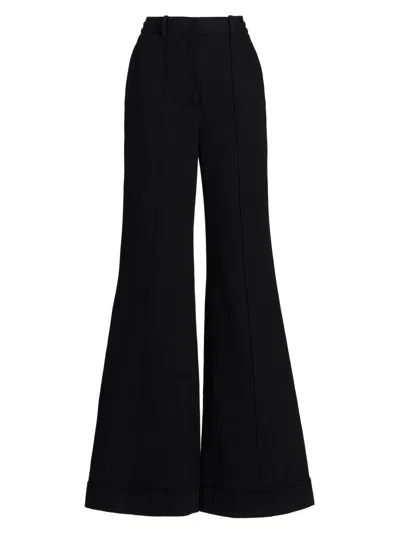 Adam Lippes Women's Deeda Cotton Wide-leg Pants In Black