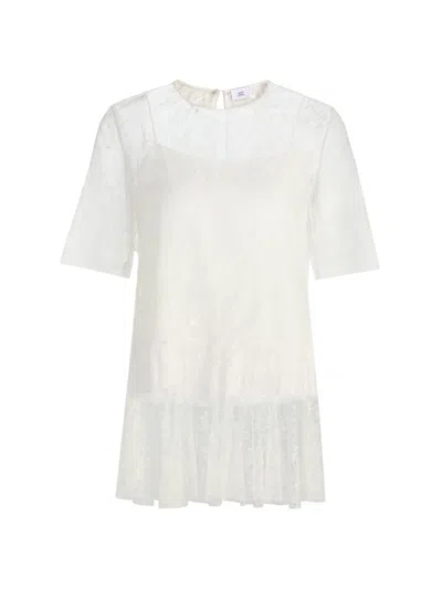 Adam Lippes Women's Dido Chantilly Lace Top In White
