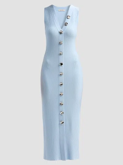 Adam Lippes Women's Eliza Rib-knit Midi Dress In Blue