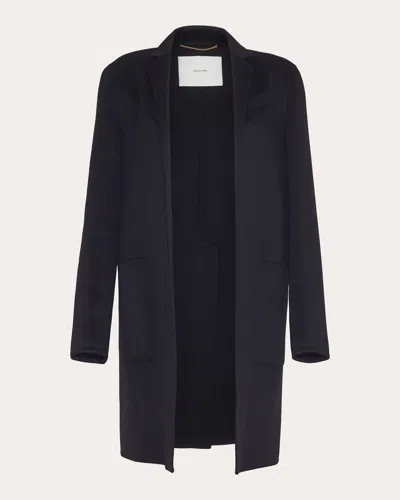 Adam Lippes Gina Open-front Cashmere Coat In Black