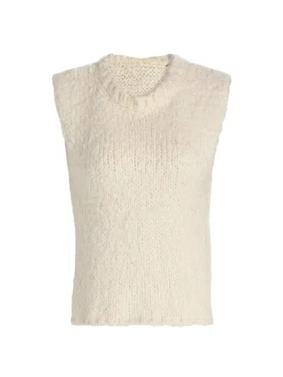 Adam Lippes Women's Gwen Brushed Mulberry Silk Knit Top In Neutral