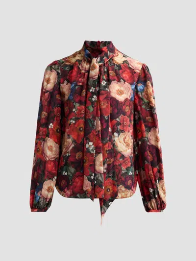 Adam Lippes Women's Joana Floral Silk Top In Multi