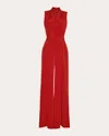 Adam Lippes Nansi Silk Jumpsuit In Red