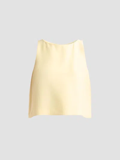 Adam Lippes Women's Nell Wool-silk Top In Yellow