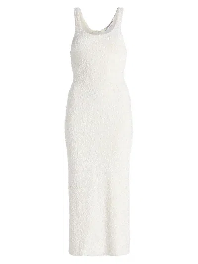 Adam Lippes Women's Nia Sequined Knit Midi-dress In White