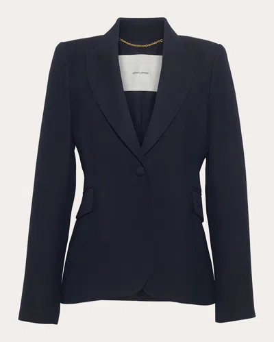 Adam Lippes Women's Silk Wool Blazer In Black