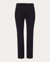 Adam Lippes High Waist Double Face Stretch Wool Ankle Pants In Black
