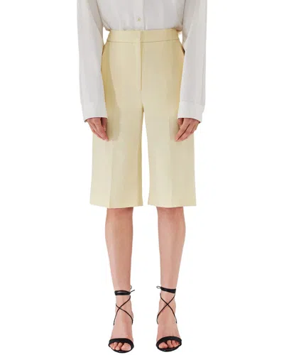 Adam Lippes Wool & Silk-blend Yellow Riley Short