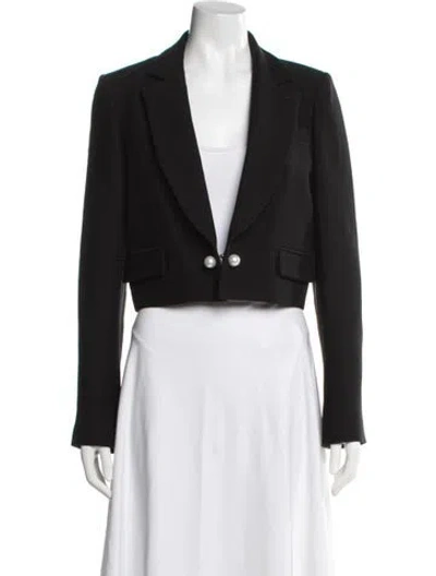 Pre-owned Adam Lippes Wool Blazer In Black