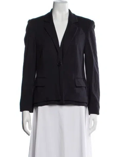 Pre-owned Adam Lippes Wool Blazer In Black