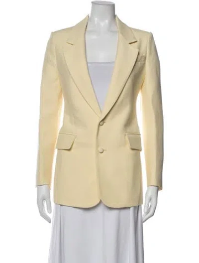 Pre-owned Adam Lippes Wool Blazer In Yellow