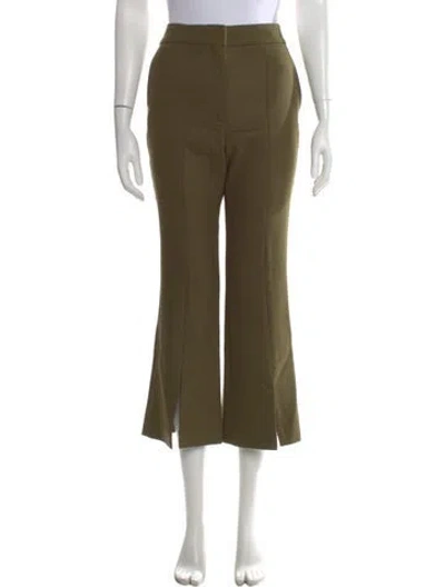 Pre-owned Adam Lippes Wool Flared Pants In Neutral