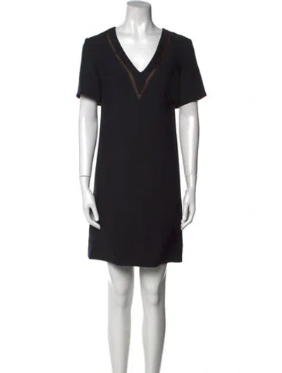 Pre-owned Adam Lippes Wool Knee-length Dress In Black