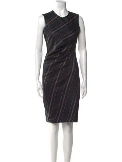 Pre-owned Adam Lippes Wool Knee-length Dress In Black