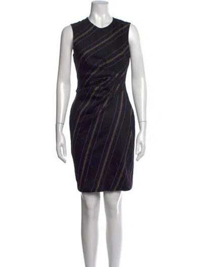 Pre-owned Adam Lippes Wool Knee-length Dress In Black
