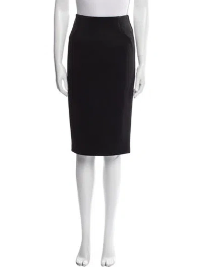 Pre-owned Adam Lippes Wool Knee-length Skirt In Black