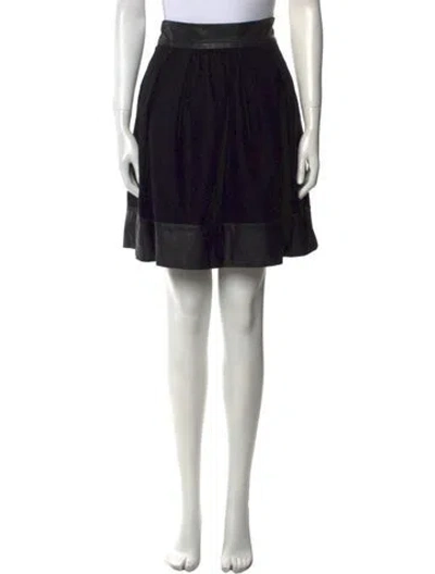 Pre-owned Adam Lippes Wool Knee-length Skirt In Black