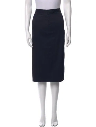 Pre-owned Adam Lippes Wool Knee-length Skirt In Blue