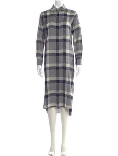 Pre-owned Adam Lippes Wool Long Dress In Blue