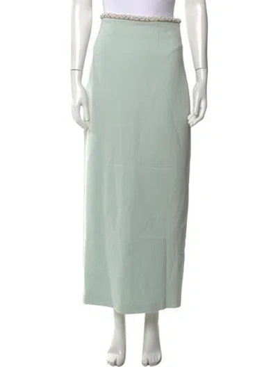 Pre-owned Adam Lippes Wool Long Skirt In Green